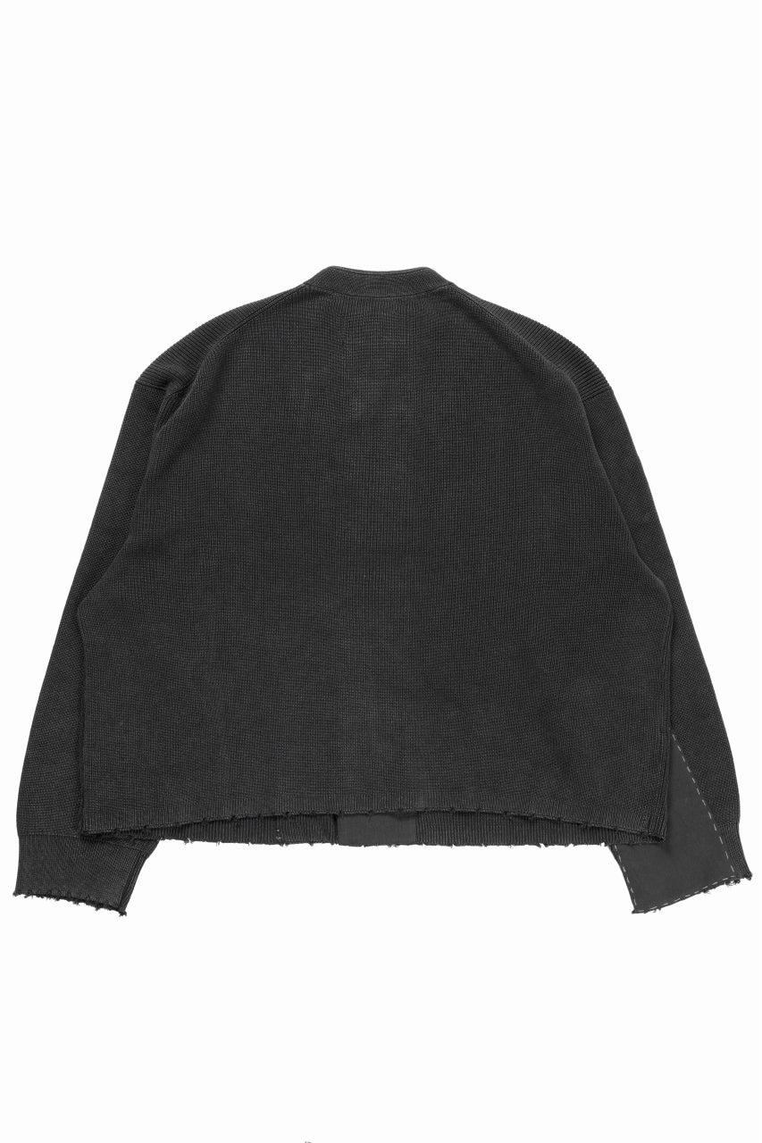 画像をギャラリービューアに読み込む, Professor.E DOUBLED BREASTED AGED KNIT (BLACK)