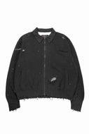 Professor.E DESTROYED KNIT JACKET (BLACK)