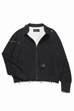 Professor.E DESTROYED KNIT JACKET (BLACK)