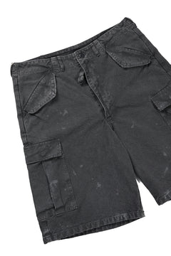 Load image into Gallery viewer, FULLCOUNT 1144VE Tent Cloth Field Cargo Shorts VE / Vintage Effect (Faded Black)