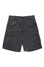 Load image into Gallery viewer, FULLCOUNT 1144VE Tent Cloth Field Cargo Shorts VE / Vintage Effect (Faded Black)