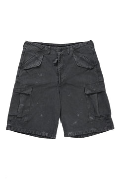 Load image into Gallery viewer, FULLCOUNT 1144VE Tent Cloth Field Cargo Shorts VE / Vintage Effect (Faded Black)