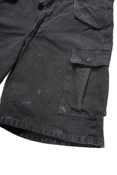 Load image into Gallery viewer, FULLCOUNT 1144VE Tent Cloth Field Cargo Shorts VE / Vintage Effect (Faded Black)