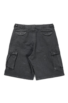 Load image into Gallery viewer, FULLCOUNT 1144VE Tent Cloth Field Cargo Shorts VE / Vintage Effect (Faded Black)