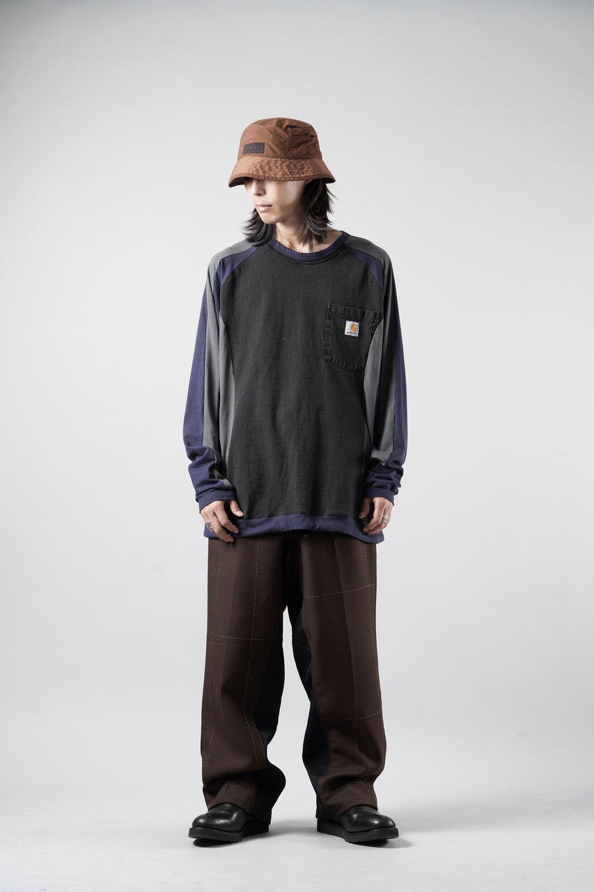 画像をギャラリービューアに読み込む, CHANGES VINTAGE REMAKE RAGLAN LONG SLEEVE &amp; HEM CODE TOP (MULTI #A)