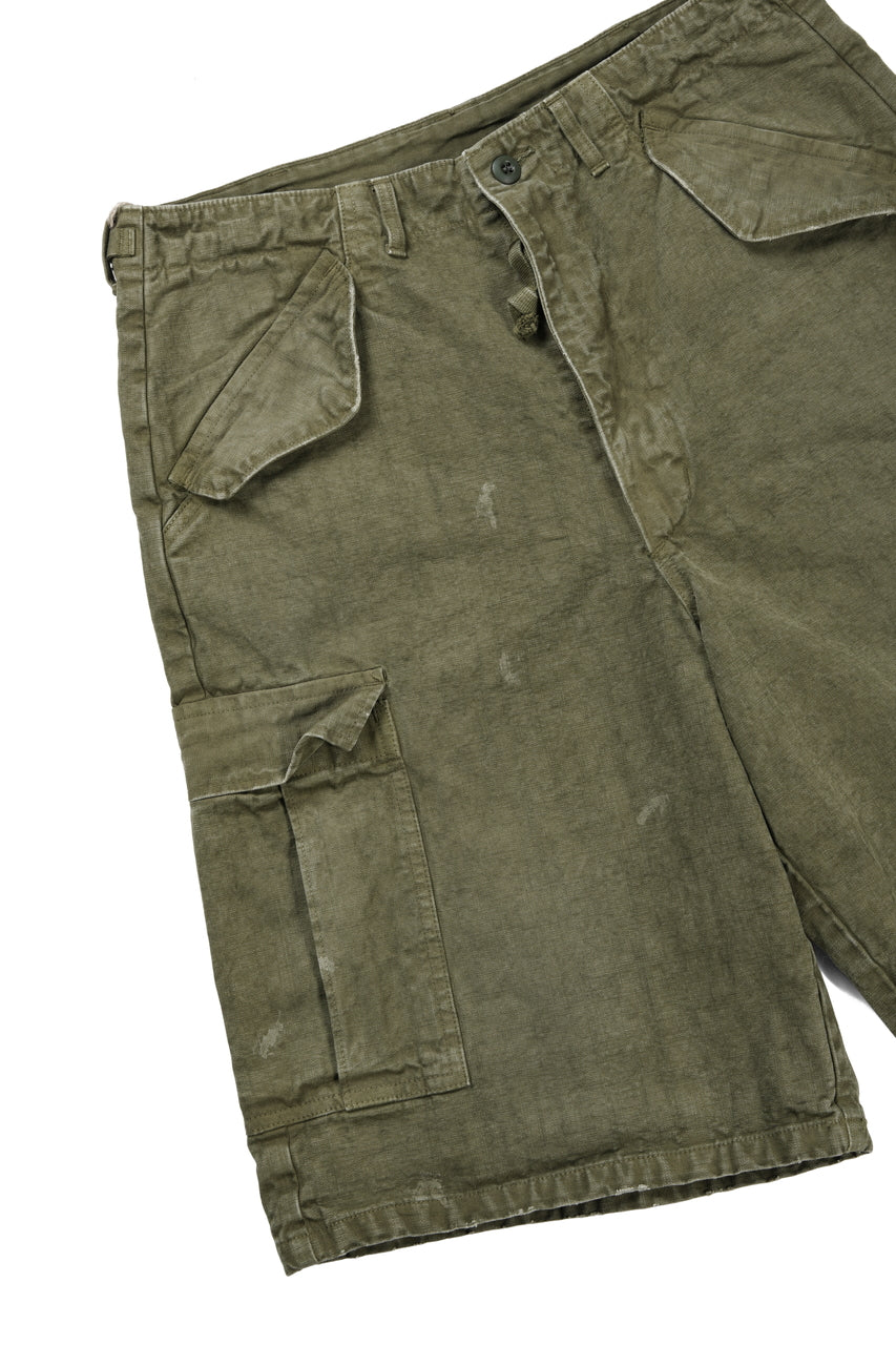 Load image into Gallery viewer, FULLCOUNT 1144VE Tent Cloth Field Cargo Shorts VE / Vintage Effect (O.D)