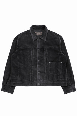 Professor.E AGED CORDUROY JACKET (AGED BLACK)