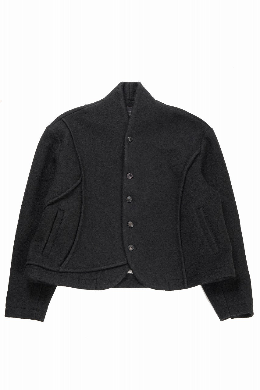 Professor.E FELTED WOOL BLAZER (BLACK)