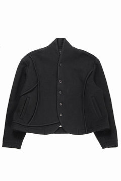 画像をギャラリービューアに読み込む, Professor.E FELTED WOOL BLAZER (BLACK)