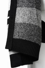 画像をギャラリービューアに読み込む, A.F ARTEFACT BORSERS COMBI KNIT CARDIGAN (BLACK x IVORY x GREY)