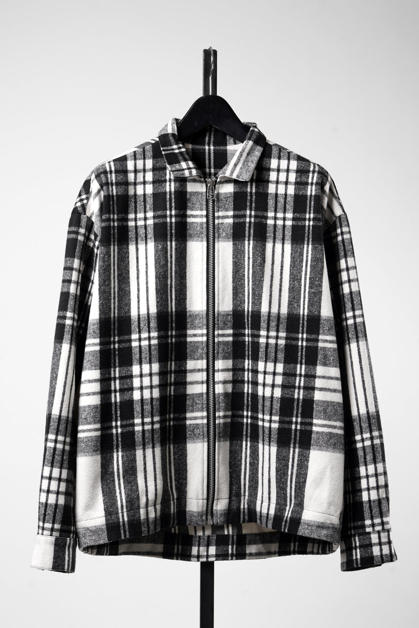 Load image into Gallery viewer, 【SAMPLE】A.F ARTEFACT SWING TOP BLOUSON / HEAVY FLANNEL PLAID (BLACK × WHITE)