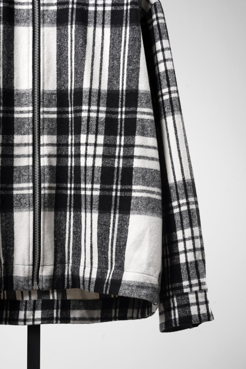 Load image into Gallery viewer, 【SAMPLE】A.F ARTEFACT SWING TOP BLOUSON / HEAVY FLANNEL PLAID (BLACK × WHITE)