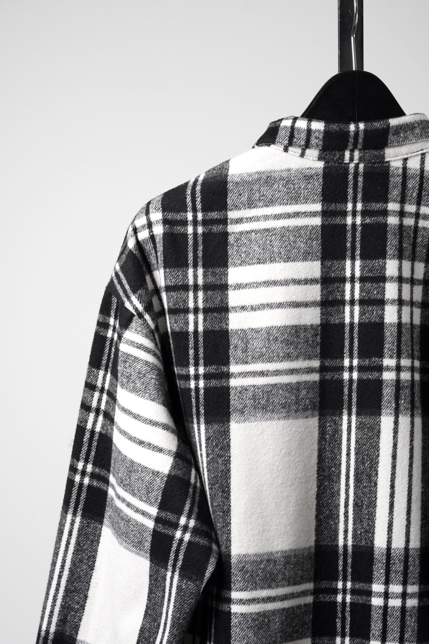 Load image into Gallery viewer, 【SAMPLE】A.F ARTEFACT SWING TOP BLOUSON / HEAVY FLANNEL PLAID (BLACK × WHITE)