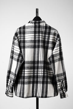 Load image into Gallery viewer, 【SAMPLE】A.F ARTEFACT SWING TOP BLOUSON / HEAVY FLANNEL PLAID (BLACK × WHITE)