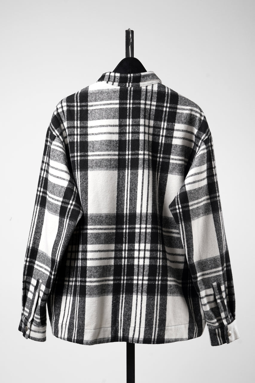 Load image into Gallery viewer, 【SAMPLE】A.F ARTEFACT SWING TOP BLOUSON / HEAVY FLANNEL PLAID (BLACK × WHITE)