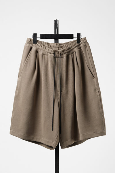 N/07 2TUCK EASY SHORTS / RIBBED CARDBOARD KNIT JERSEY (SAND)