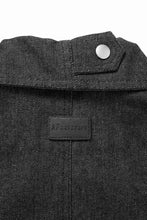 Load image into Gallery viewer, A.F ARTEFACT TUCK SLEEVE JACKET / RAW DENIM (BLACK)
