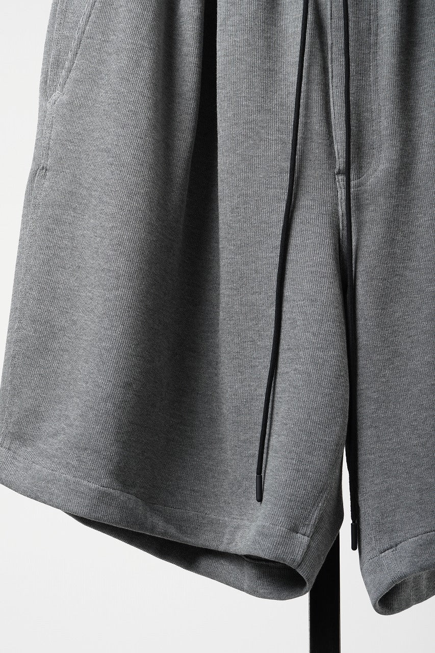 画像をギャラリービューアに読み込む, N/07 2TUCK EASY SHORTS / RIBBED CARDBOARD KNIT JERSEY (GREY)