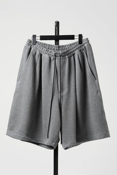 画像をギャラリービューアに読み込む, N/07 2TUCK EASY SHORTS / RIBBED CARDBOARD KNIT JERSEY (GREY)