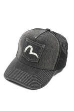画像をギャラリービューアに読み込む, EVISU EJ, WASHED DENIM CAP-REGULAR FIT (DARK TONE BLACK)
