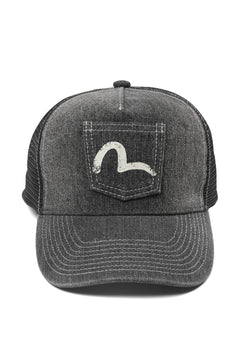 画像をギャラリービューアに読み込む, EVISU EJ, WASHED DENIM CAP-REGULAR FIT (DARK TONE BLACK)