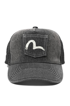 画像をギャラリービューアに読み込む, EVISU EJ, WASHED DENIM CAP-REGULAR FIT (DARK TONE BLACK)