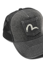 画像をギャラリービューアに読み込む, EVISU EJ, WASHED DENIM CAP-REGULAR FIT (DARK TONE BLACK)