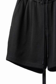 画像をギャラリービューアに読み込む, N/07 2TUCKS EASY SHORTS / RIBBED CARDBOARD KNIT JERSEY (BLACK)