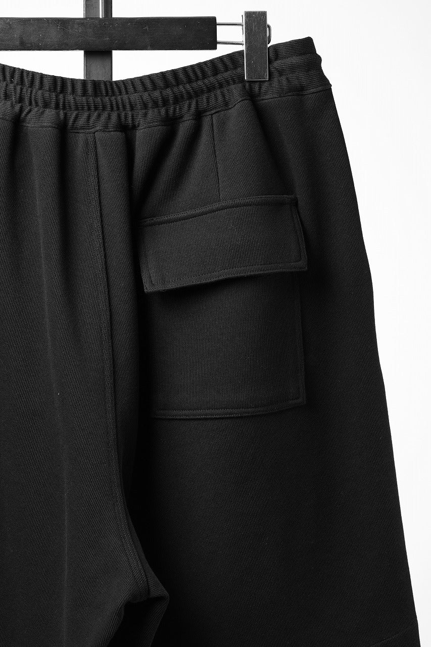 画像をギャラリービューアに読み込む, N/07 2TUCKS EASY SHORTS / RIBBED CARDBOARD KNIT JERSEY (BLACK)