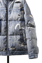 画像をギャラリービューアに読み込む, EVISU HT, DIGITAL PRINT DOWN JACKET-REGULAR FIT (ALLOVER INDIGO)