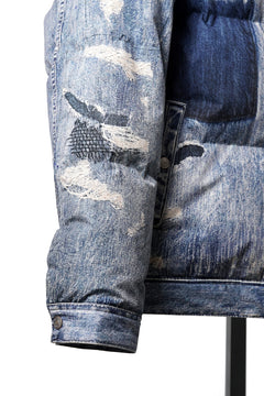 画像をギャラリービューアに読み込む, EVISU HT, DIGITAL PRINT DOWN JACKET-REGULAR FIT (ALLOVER INDIGO)
