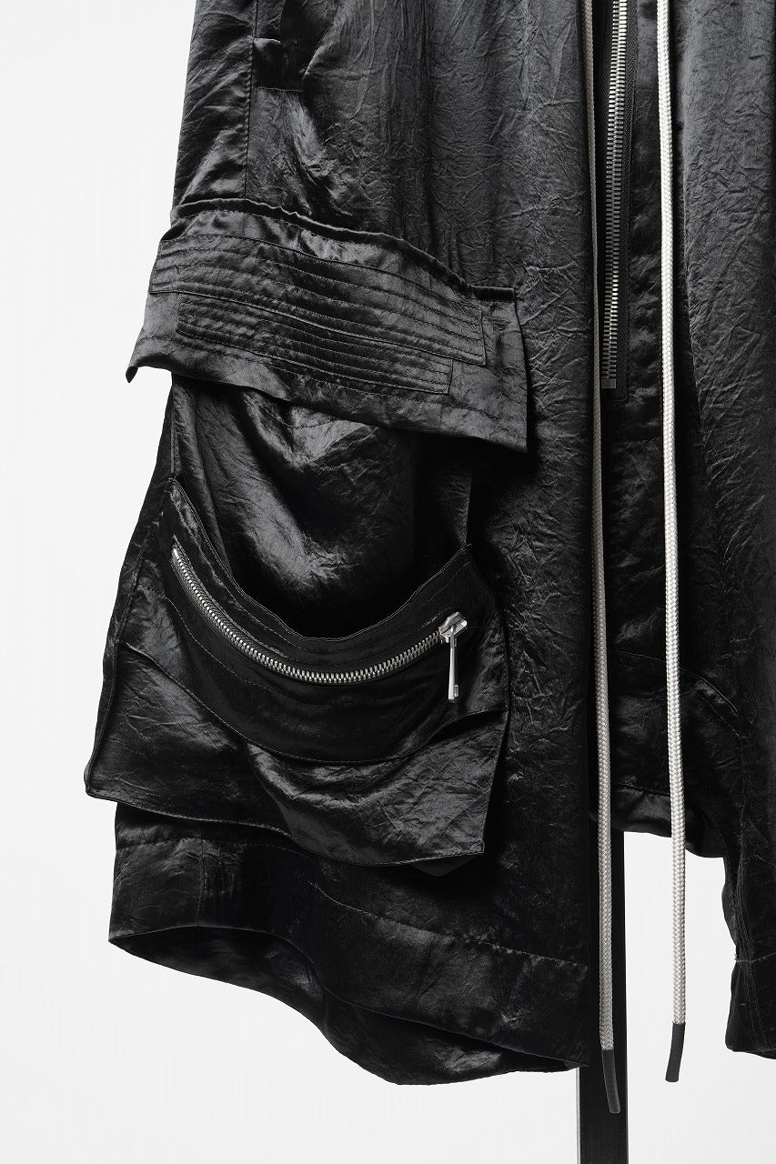 画像をギャラリービューアに読み込む, 【SAMPLE SALE】A.F ARTEFACT SATIN LOWCROTCH MILITARY WIDE SHORTS (BLACK)