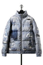 画像をギャラリービューアに読み込む, EVISU HT, DIGITAL PRINT DOWN JACKET-REGULAR FIT (ALLOVER INDIGO)