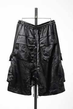 画像をギャラリービューアに読み込む, 【SAMPLE SALE】A.F ARTEFACT SATIN LOWCROTCH MILITARY WIDE SHORTS (BLACK)