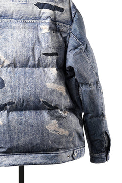 画像をギャラリービューアに読み込む, EVISU HT, DIGITAL PRINT DOWN JACKET-REGULAR FIT (ALLOVER INDIGO)