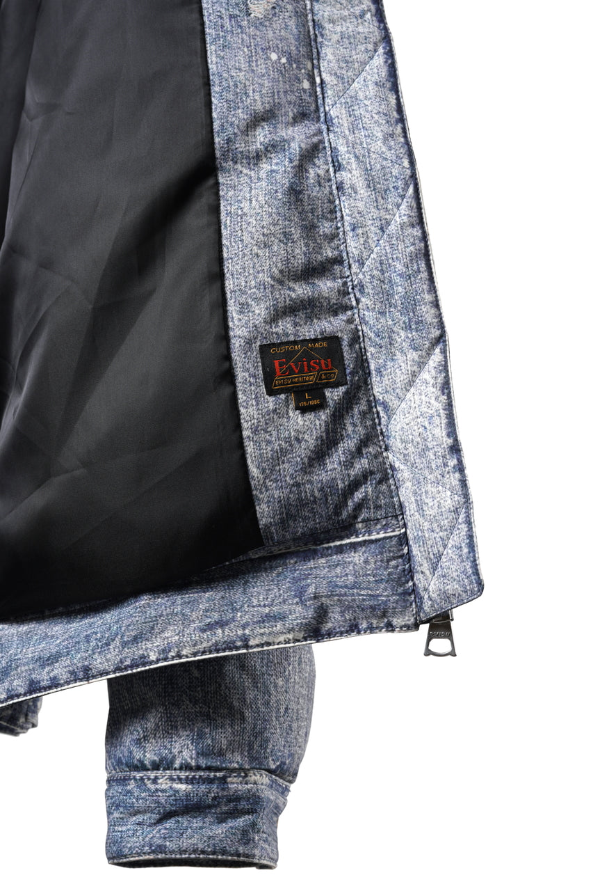 画像をギャラリービューアに読み込む, EVISU HT, DIGITAL PRINT DOWN JACKET-REGULAR FIT (ALLOVER INDIGO)