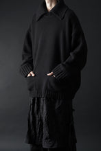画像をギャラリービューアに読み込む, F/CE. REVERSE PATTERN COLLAR KNIT (BLACK)