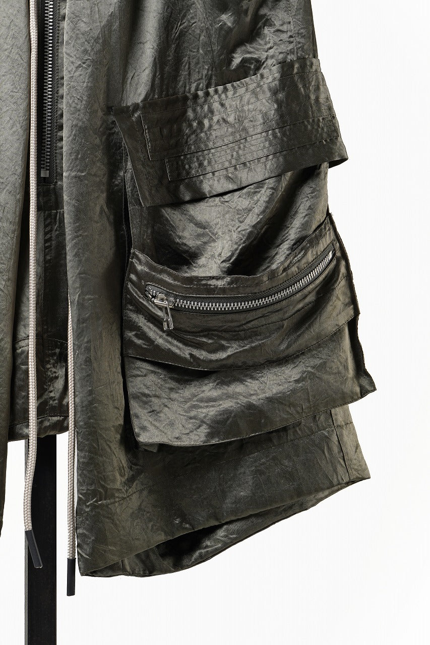 画像をギャラリービューアに読み込む, 【SAMPLE SALE】A.F ARTEFACT SATIN LOWCROTCH MILITARY WIDE SHORTS (KHAKI)