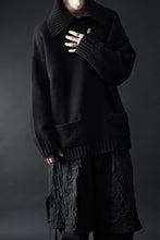 画像をギャラリービューアに読み込む, F/CE. REVERSE PATTERN COLLAR KNIT (BLACK)