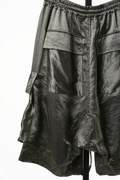 画像をギャラリービューアに読み込む, 【SAMPLE SALE】A.F ARTEFACT SATIN LOWCROTCH MILITARY WIDE SHORTS (KHAKI)