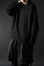 画像をギャラリービューアに読み込む, F/CE. REVERSE PATTERN COLLAR KNIT (BLACK)