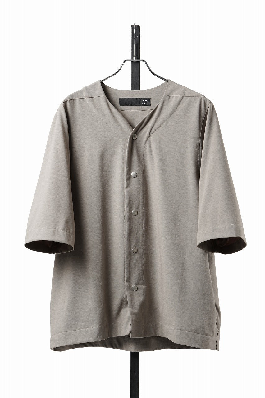 SAMPLE SALE】A.F ARTEFACT NO COLLAR SHIRT / TROPICAL WOOL (LIGHT