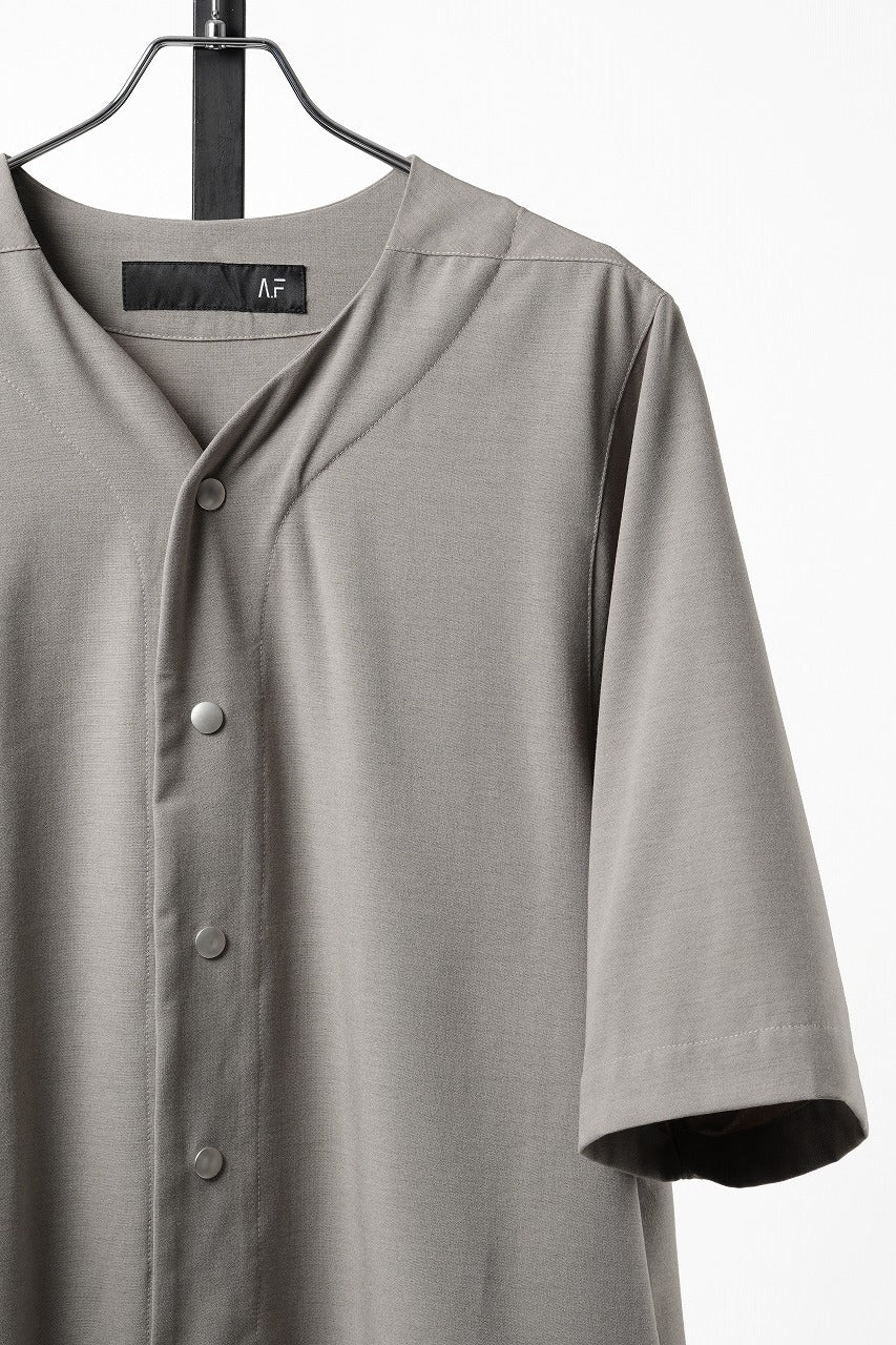 画像をギャラリービューアに読み込む, 【SAMPLE SALE】A.F ARTEFACT NO COLLAR SHIRT / TROPICAL WOOL (LIGHT BEIGE)