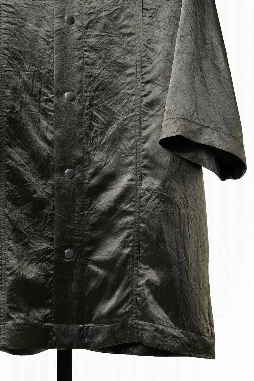 画像をギャラリービューアに読み込む, 【SAMPLE SALE】A.F ARTEFACT SATIN HALF SLEEVE SHIRT (KHAKI)