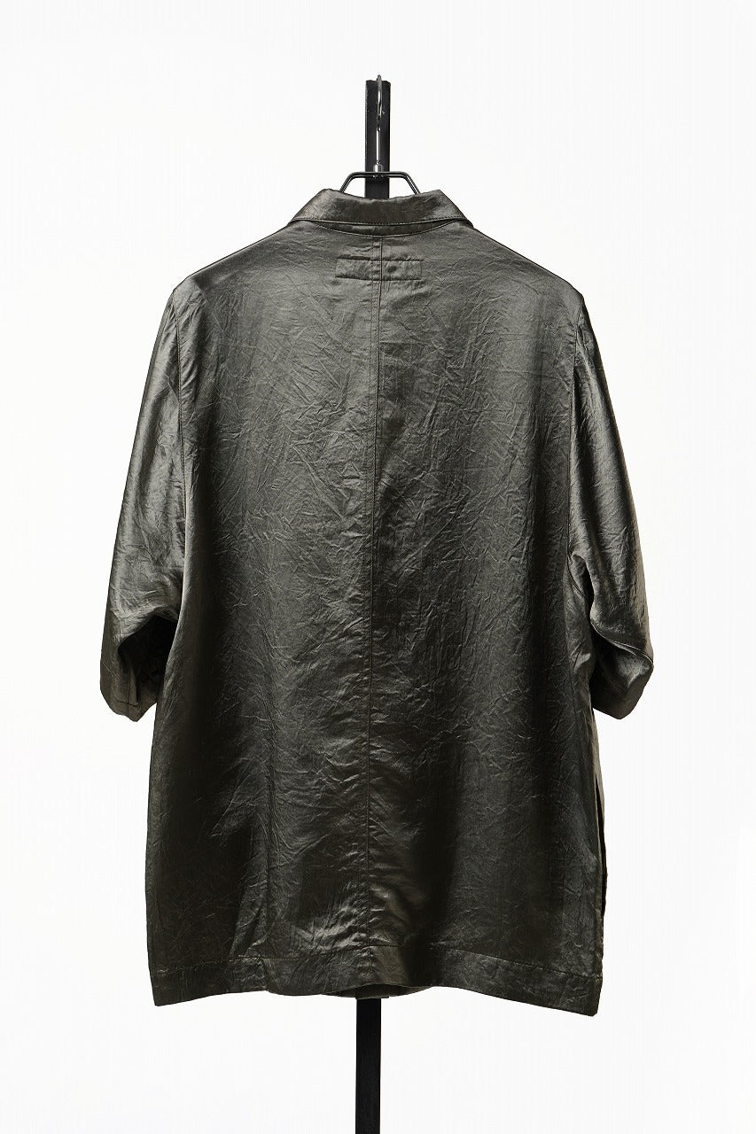 画像をギャラリービューアに読み込む, 【SAMPLE SALE】A.F ARTEFACT SATIN HALF SLEEVE SHIRT (KHAKI)