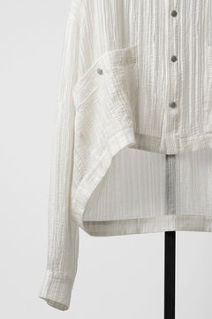 画像をギャラリービューアに読み込む, 【SAMPLE SALE】A.F ARTEFACT SHEER YO-RYU SHORT LENGTH SHIRT (IVORY)