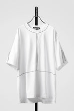 Load image into Gallery viewer, OBLADI BLACK STITCHES ON HALF BODY WHITE T-SHIRT (WHITE)