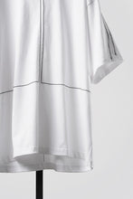 Load image into Gallery viewer, OBLADI BLACK STITCHES ON HALF BODY WHITE T-SHIRT (WHITE)