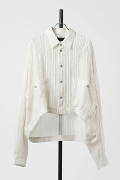画像をギャラリービューアに読み込む, 【SAMPLE SALE】A.F ARTEFACT SHEER YO-RYU SHORT LENGTH SHIRT (IVORY)