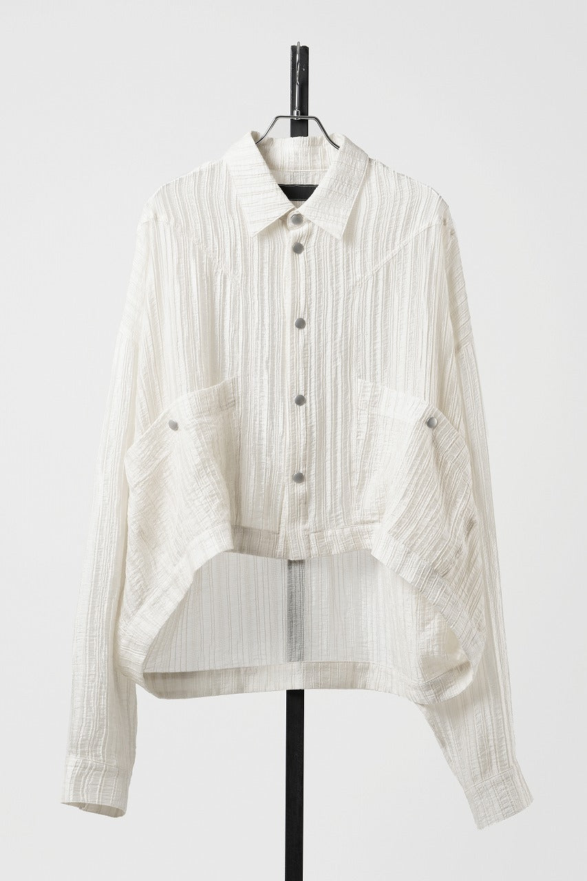 画像をギャラリービューアに読み込む, 【SAMPLE SALE】A.F ARTEFACT SHEER YO-RYU SHORT LENGTH SHIRT (IVORY)